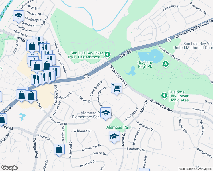 map of restaurants, bars, coffee shops, grocery stores, and more near 787 Cuchillo Street in Oceanside