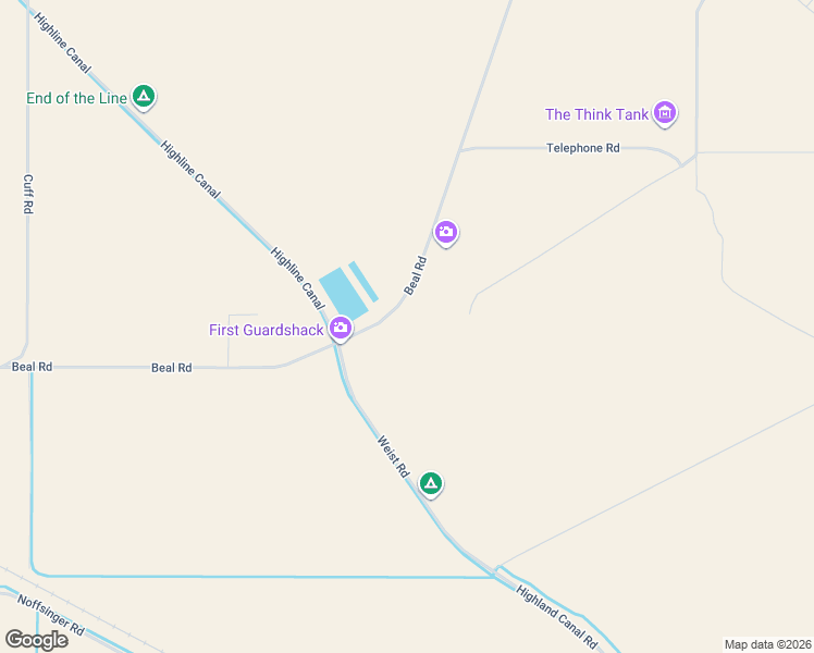 map of restaurants, bars, coffee shops, grocery stores, and more near in Slab City