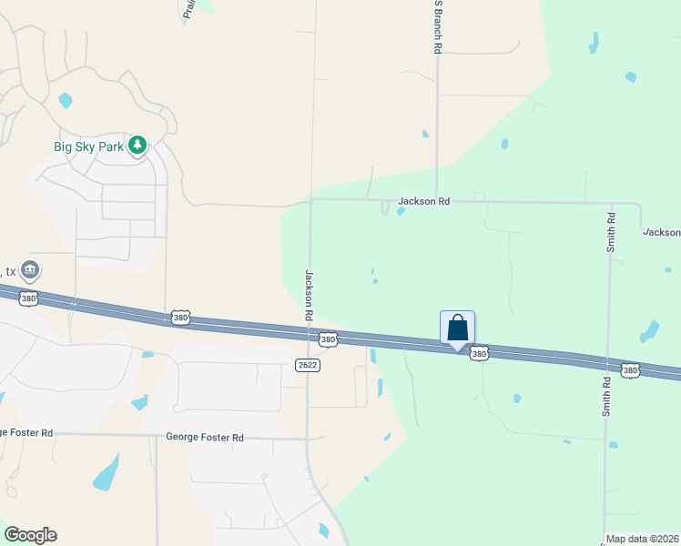 map of restaurants, bars, coffee shops, grocery stores, and more near 7642 FM 2449 in Ponder