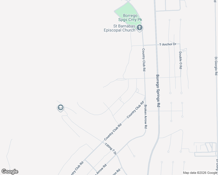 map of restaurants, bars, coffee shops, grocery stores, and more near Rocking Chair Drive in Borrego Springs