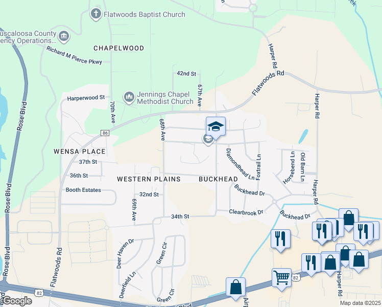 map of restaurants, bars, coffee shops, grocery stores, and more near 3800 66th Avenue in Northport