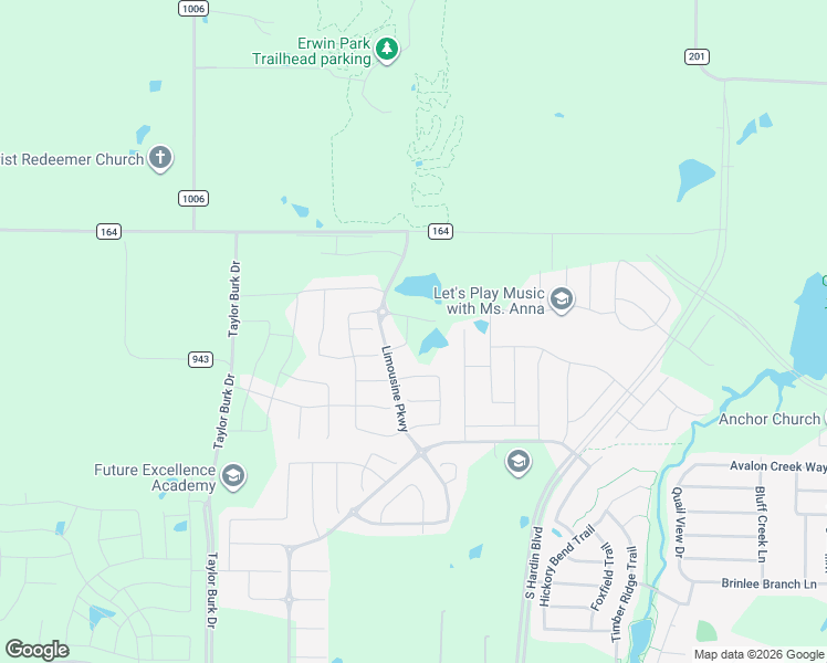 map of restaurants, bars, coffee shops, grocery stores, and more near 3533 County Road 164 in McKinney