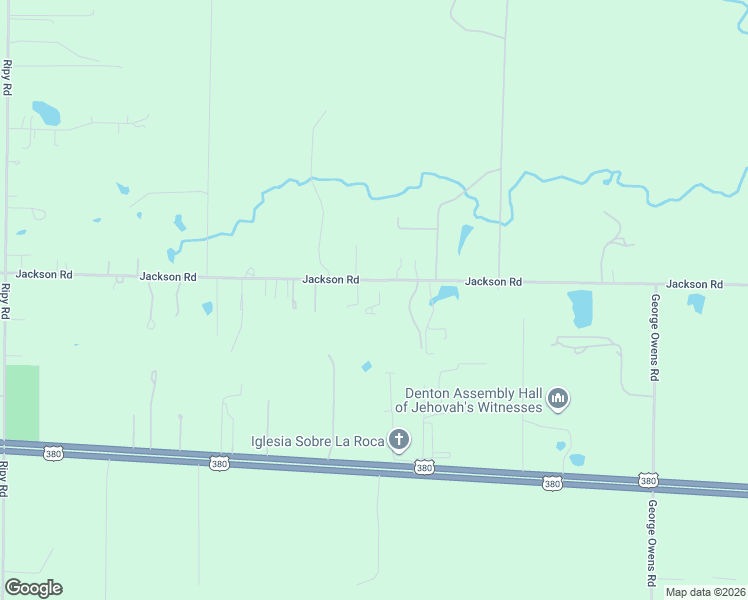 map of restaurants, bars, coffee shops, grocery stores, and more near 10609 Jackson Road in Krum