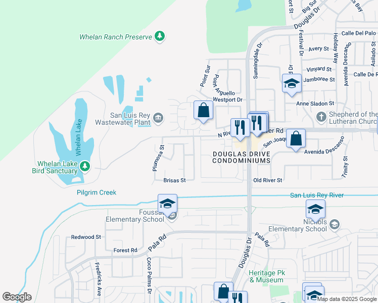 map of restaurants, bars, coffee shops, grocery stores, and more near 103 Playa Del Rey Avenue in Oceanside