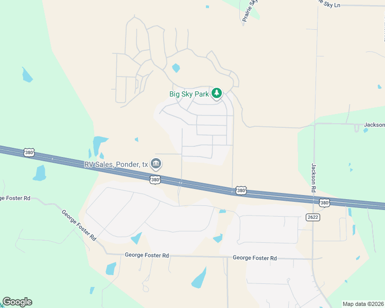 map of restaurants, bars, coffee shops, grocery stores, and more near Logan Pass Drive in Krum