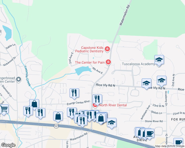 map of restaurants, bars, coffee shops, grocery stores, and more near 4166 4th Ave E in Northport