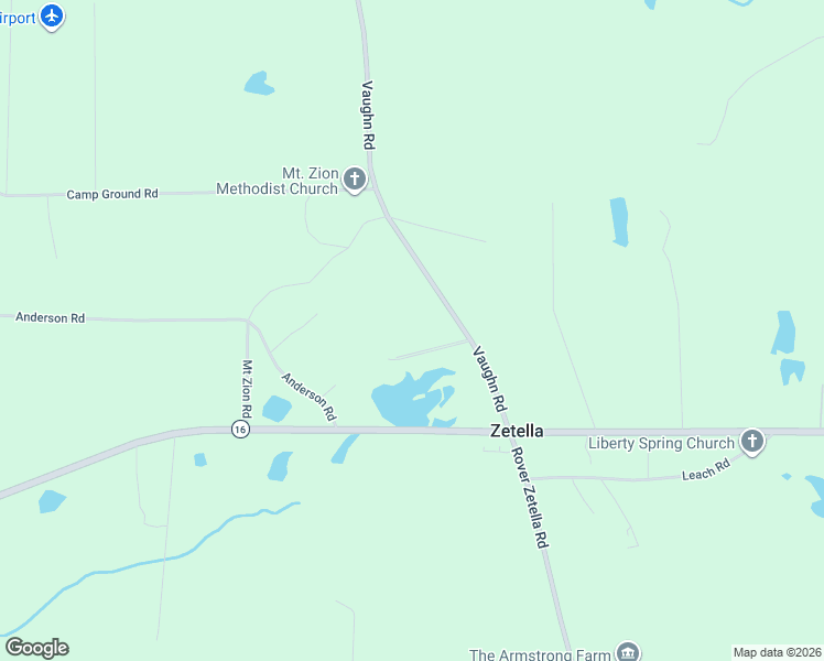 map of restaurants, bars, coffee shops, grocery stores, and more near 135A Vaughn Road in Griffin