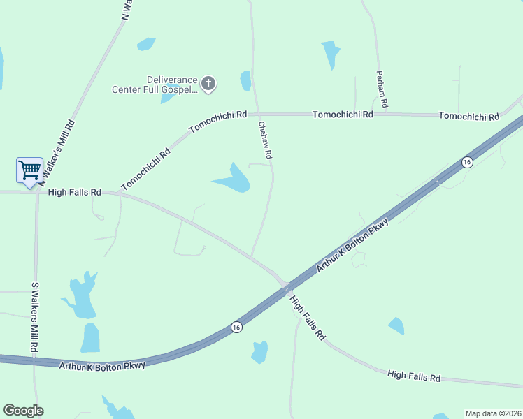 map of restaurants, bars, coffee shops, grocery stores, and more near 95 Chehaw Road in Griffin