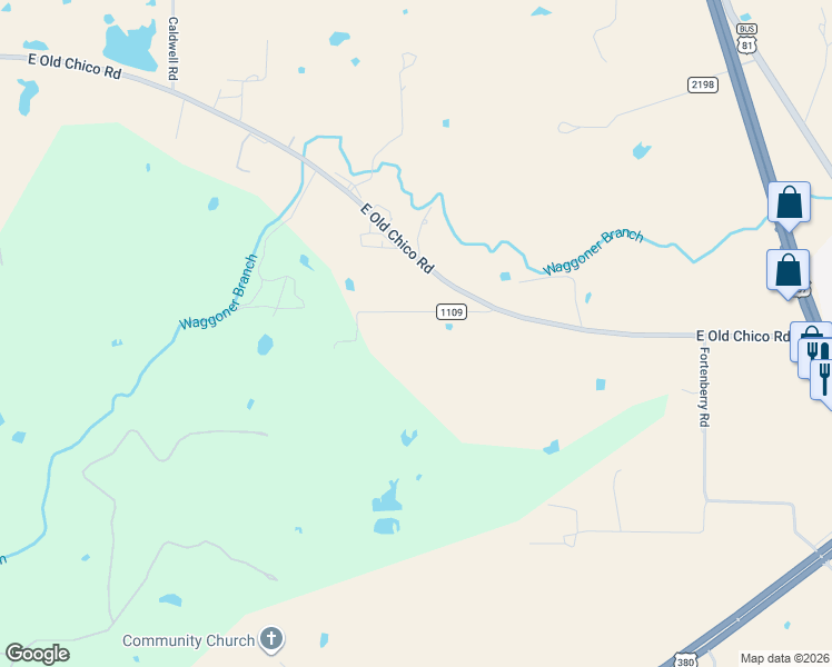 map of restaurants, bars, coffee shops, grocery stores, and more near 194-238 County Road 1109 in Decatur