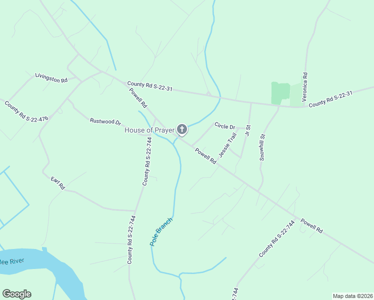 map of restaurants, bars, coffee shops, grocery stores, and more near 9840 Powell Road in Georgetown