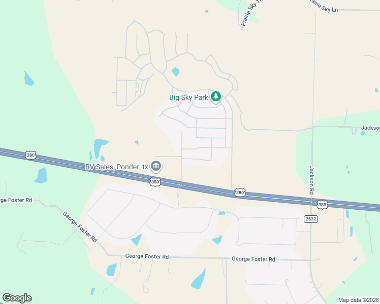 map of restaurants, bars, coffee shops, grocery stores, and more near Eagle Wolf Drive in Krum