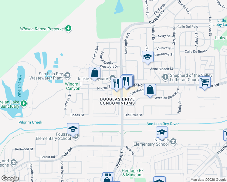 map of restaurants, bars, coffee shops, grocery stores, and more near 646 Sumner Way in Oceanside