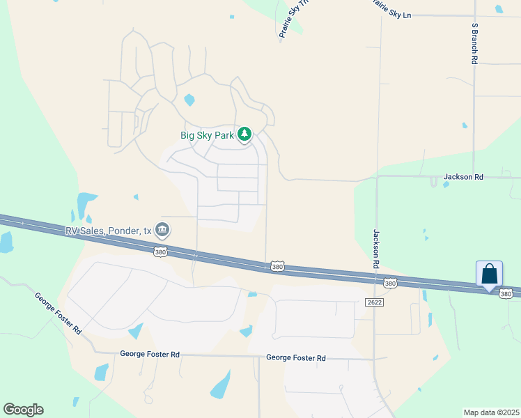 map of restaurants, bars, coffee shops, grocery stores, and more near Unnamed Road in Krum