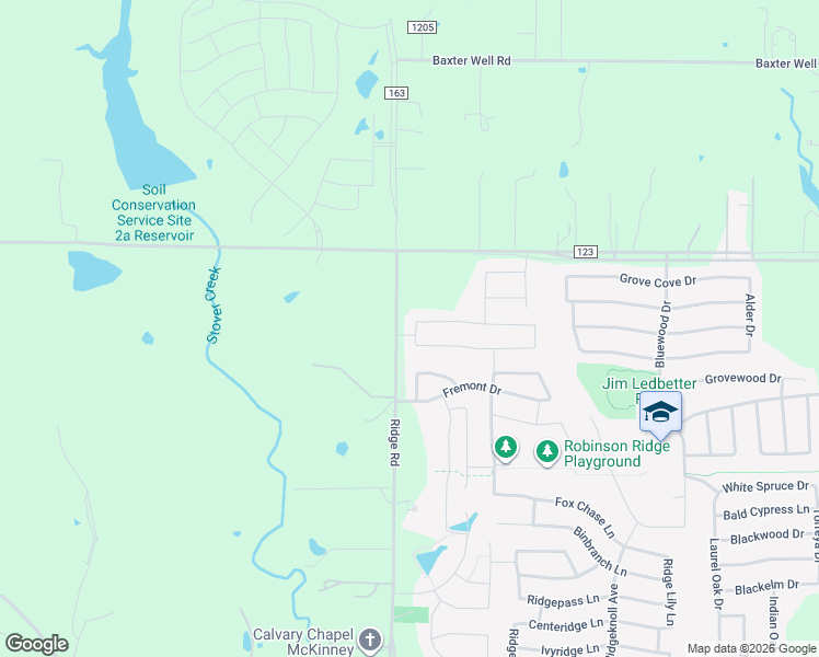 map of restaurants, bars, coffee shops, grocery stores, and more near 3521 Paintbrush Drive in McKinney