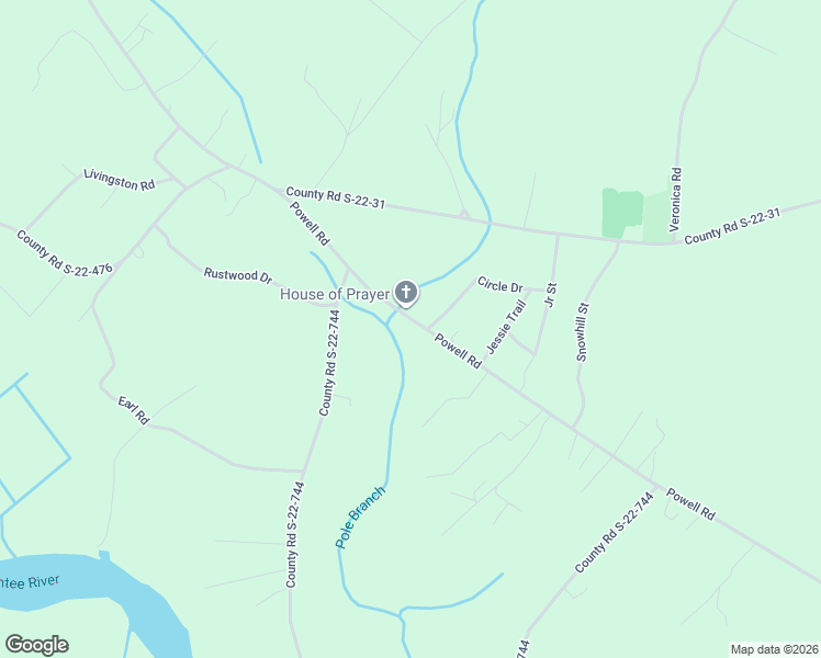 map of restaurants, bars, coffee shops, grocery stores, and more near 9840 Powell Road in Georgetown