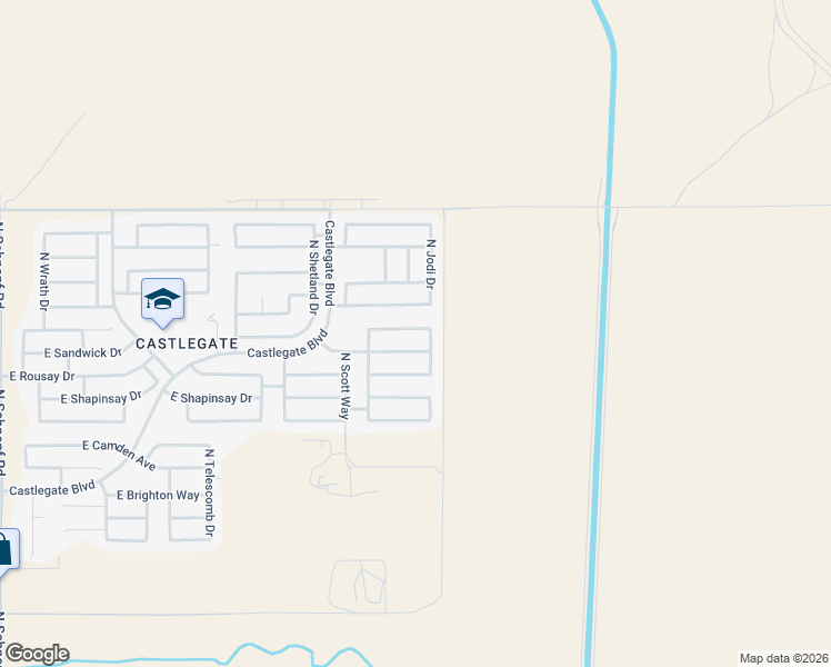 map of restaurants, bars, coffee shops, grocery stores, and more near 4945 East Magnus Drive in San Tan Valley