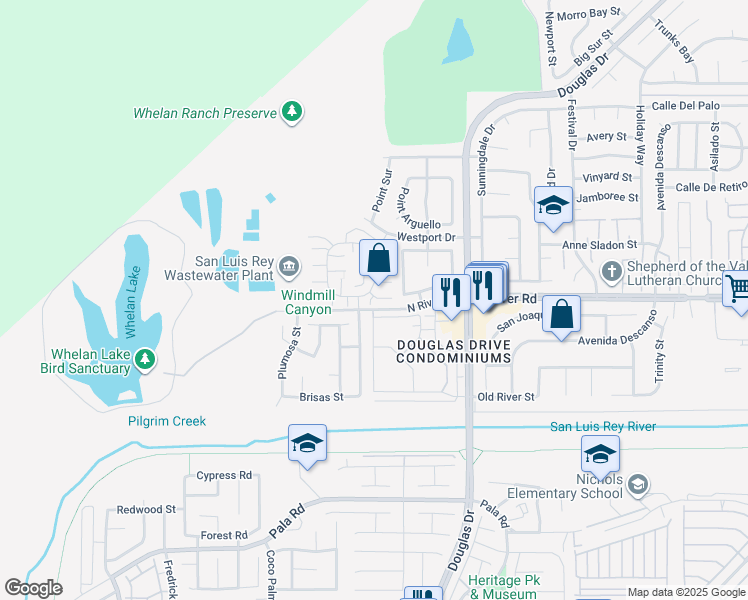 map of restaurants, bars, coffee shops, grocery stores, and more near 103 Playa Del Rey Avenue in Oceanside