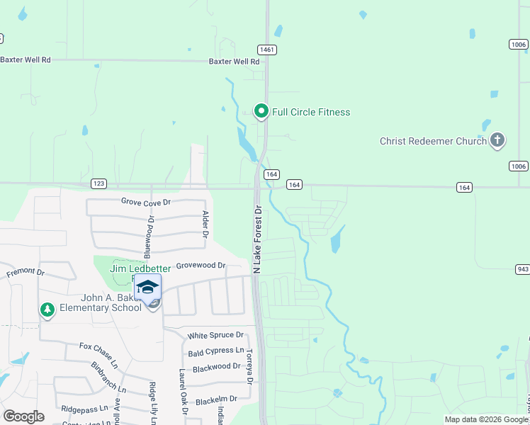 map of restaurants, bars, coffee shops, grocery stores, and more near 2387 Farm to Market Road 1461 in McKinney