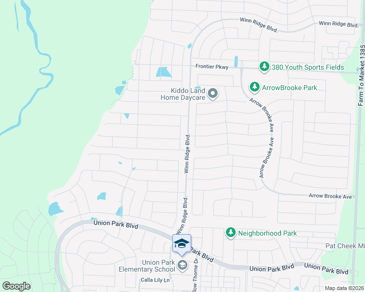 map of restaurants, bars, coffee shops, grocery stores, and more near 7804 Gallup Avenue in Aubrey