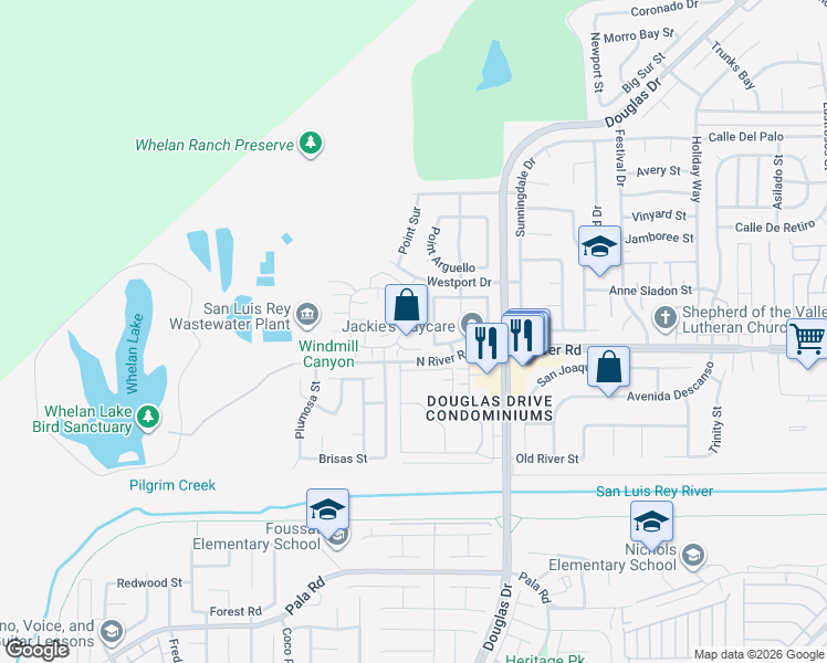 map of restaurants, bars, coffee shops, grocery stores, and more near 783 Timber Cove Way in Oceanside