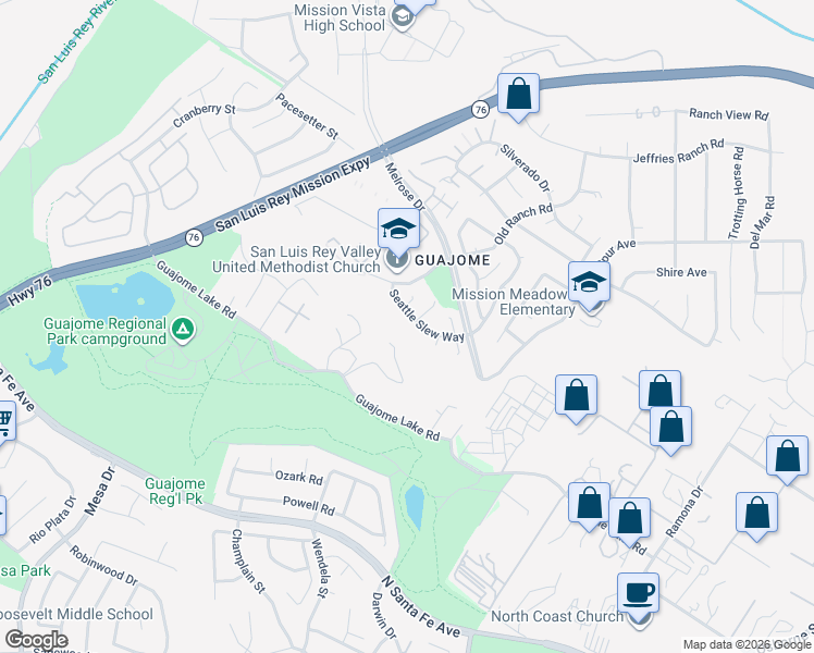 map of restaurants, bars, coffee shops, grocery stores, and more near 1664 Seattle Slew Way in Oceanside