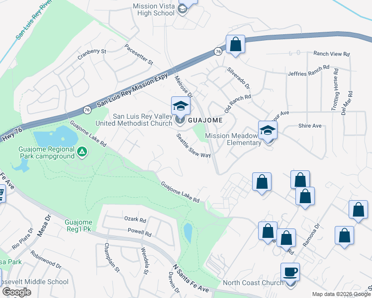 map of restaurants, bars, coffee shops, grocery stores, and more near 1664 Seattle Slew Way in Oceanside