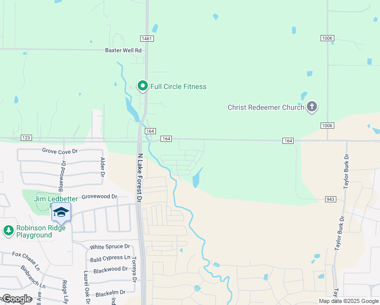 map of restaurants, bars, coffee shops, grocery stores, and more near 4889 County Road 164 in McKinney