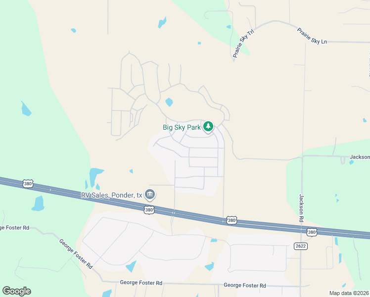 map of restaurants, bars, coffee shops, grocery stores, and more near Unnamed Road in Krum