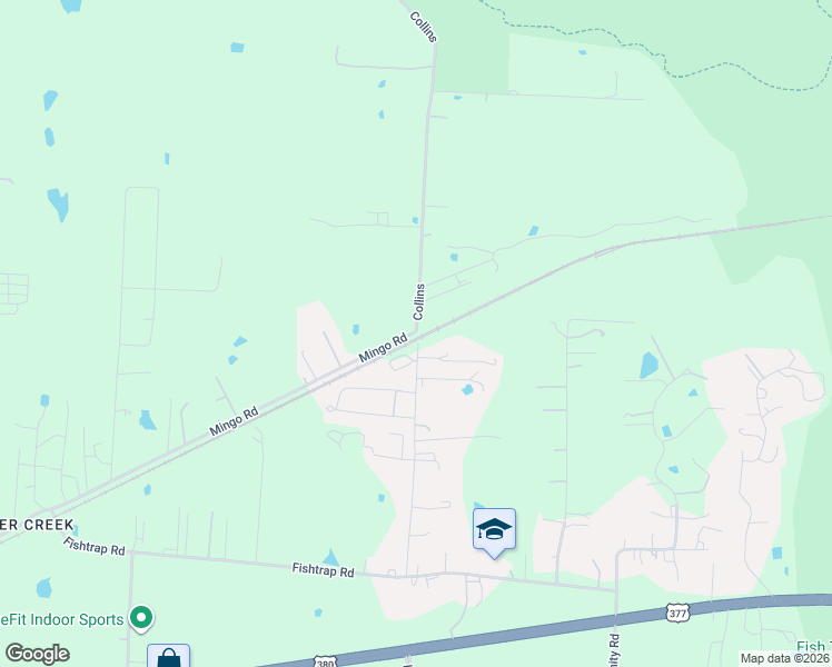 map of restaurants, bars, coffee shops, grocery stores, and more near in Denton County