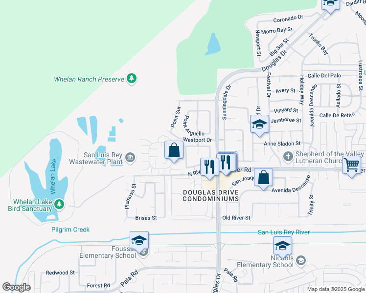 map of restaurants, bars, coffee shops, grocery stores, and more near 4329 Arbor Cove Circle in Oceanside
