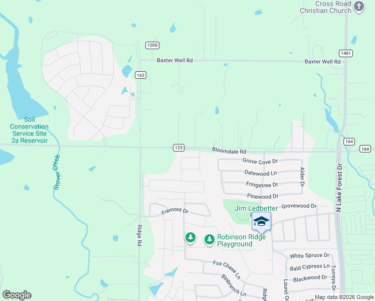 map of restaurants, bars, coffee shops, grocery stores, and more near 6481 County Road 123 in McKinney