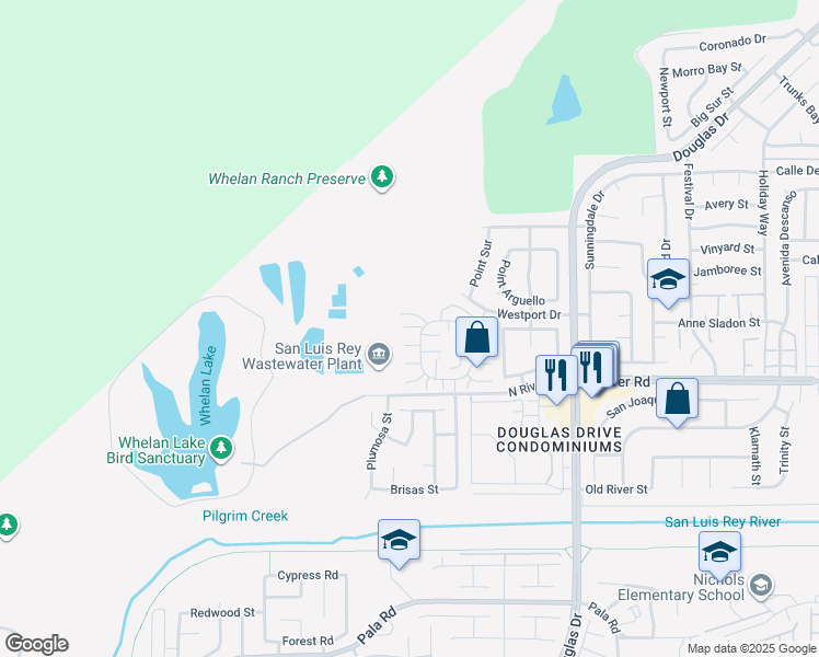 map of restaurants, bars, coffee shops, grocery stores, and more near 807 Yankee Point Way in Oceanside