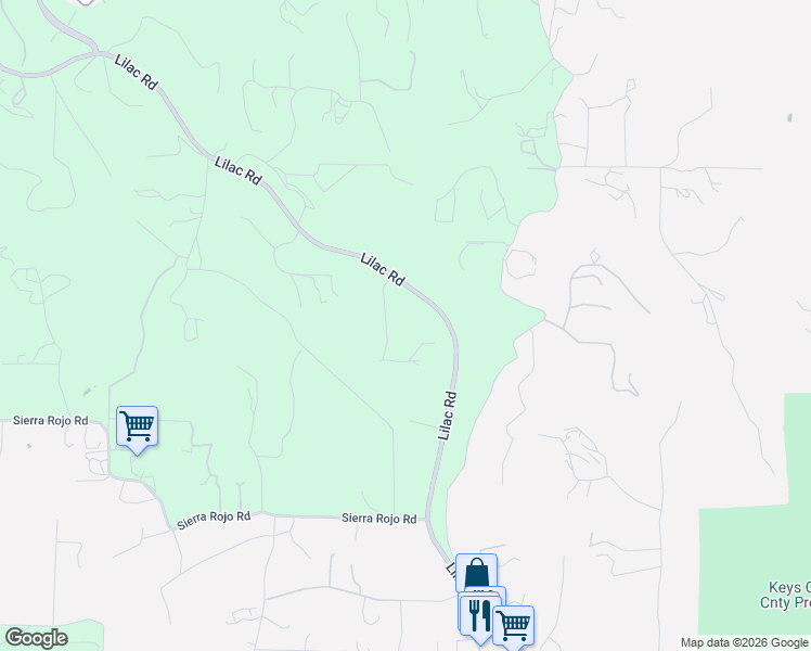 map of restaurants, bars, coffee shops, grocery stores, and more near 29560 Lilac Road in Valley Center