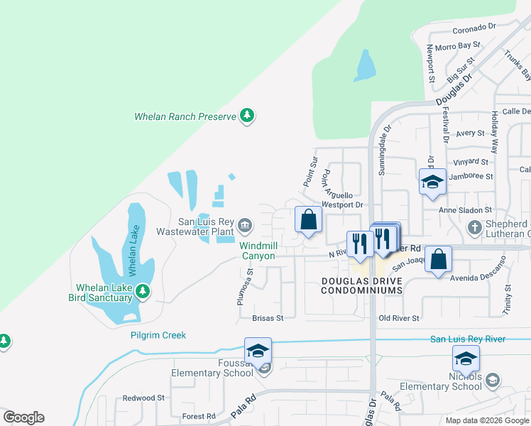 map of restaurants, bars, coffee shops, grocery stores, and more near 830 Malibu Point Way in Oceanside