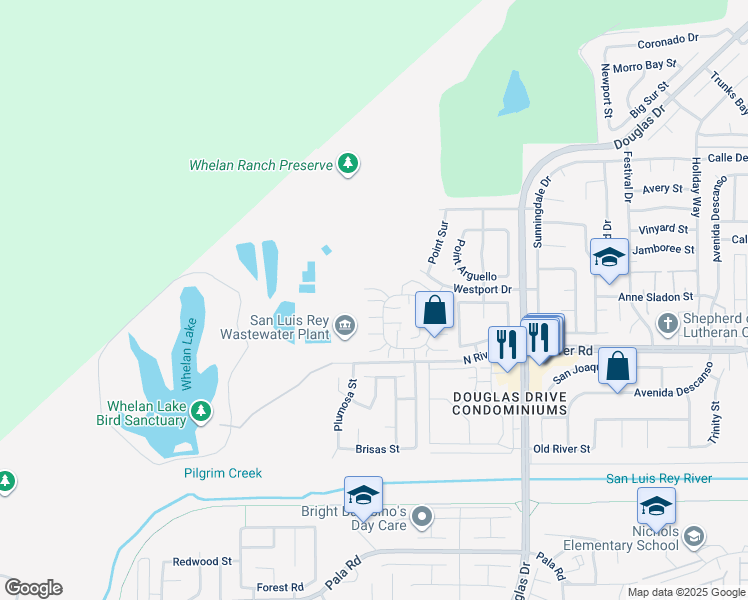 map of restaurants, bars, coffee shops, grocery stores, and more near 830 Malibu Point Way in Oceanside