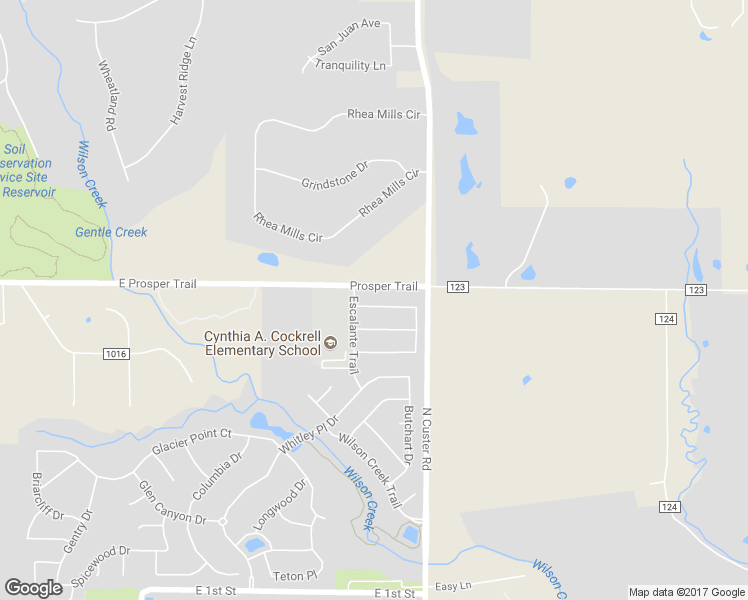 map of restaurants, bars, coffee shops, grocery stores, and more near 4271 Mesa Drive in Prosper