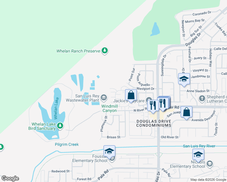 map of restaurants, bars, coffee shops, grocery stores, and more near 836 Yankee Point Way in Oceanside