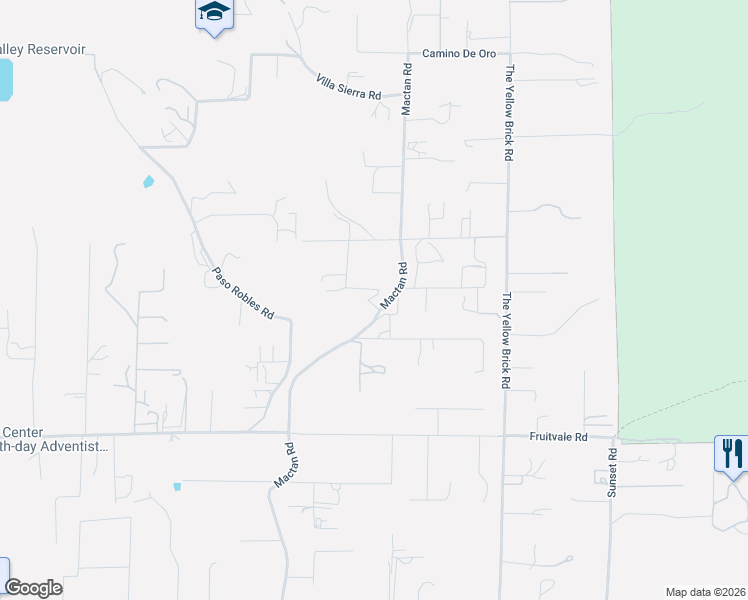 map of restaurants, bars, coffee shops, grocery stores, and more near 29314 Mactan Road in Valley Center