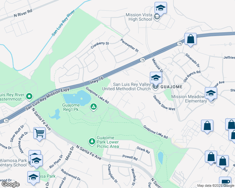 map of restaurants, bars, coffee shops, grocery stores, and more near 5431 Stirrup Way in Oceanside