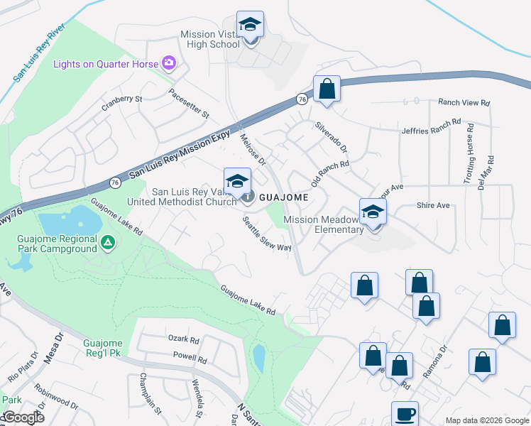 map of restaurants, bars, coffee shops, grocery stores, and more near 1680 Charlie Horse Way in Oceanside