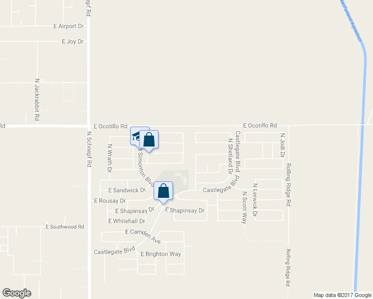 map of restaurants, bars, coffee shops, grocery stores, and more near 40573 North Telescomb Drive in Queen Creek