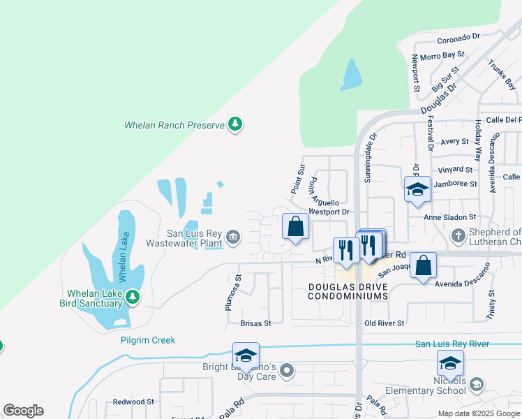 map of restaurants, bars, coffee shops, grocery stores, and more near 830 Malibu Point Way in Oceanside