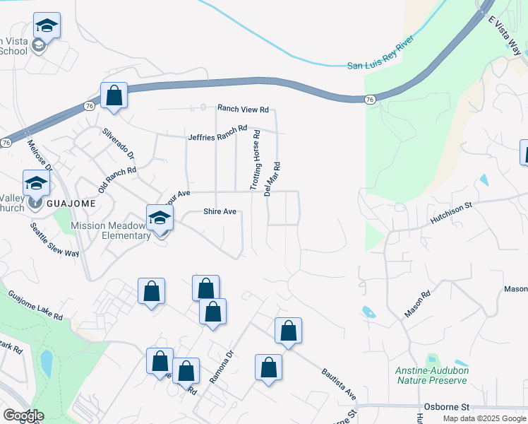 map of restaurants, bars, coffee shops, grocery stores, and more near 1546 Del Mar Road in Oceanside