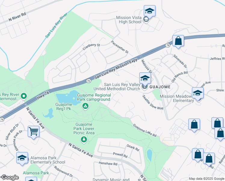 map of restaurants, bars, coffee shops, grocery stores, and more near 1035 Bridle Path Way in Oceanside