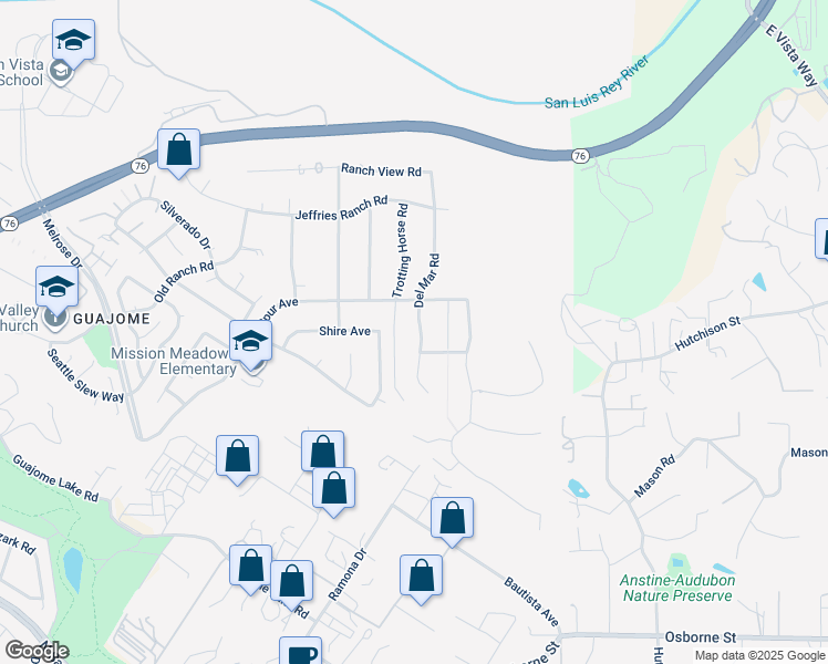 map of restaurants, bars, coffee shops, grocery stores, and more near 1546 Del Mar Road in Oceanside