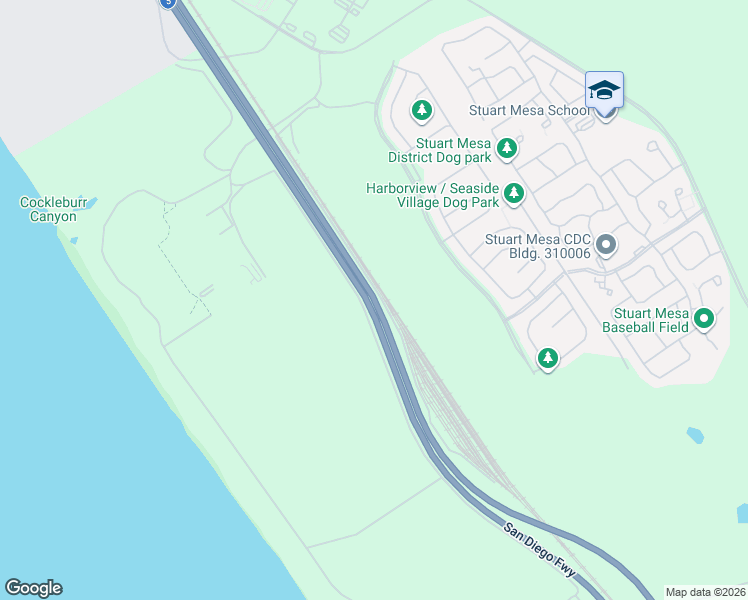 map of restaurants, bars, coffee shops, grocery stores, and more near El Camino Real in Oceanside