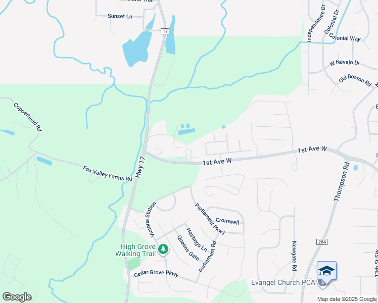 map of restaurants, bars, coffee shops, grocery stores, and more near 2181 1st Avenue West in Alabaster