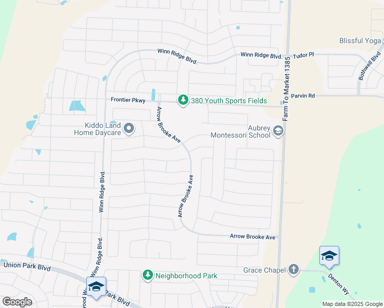 map of restaurants, bars, coffee shops, grocery stores, and more near 1362 White Water Way in Cross Roads