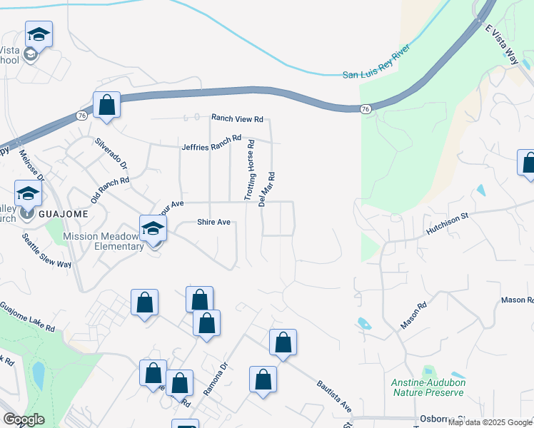 map of restaurants, bars, coffee shops, grocery stores, and more near 1551 Del Mar Road in Oceanside