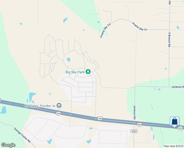 map of restaurants, bars, coffee shops, grocery stores, and more near Unnamed Road in Krum